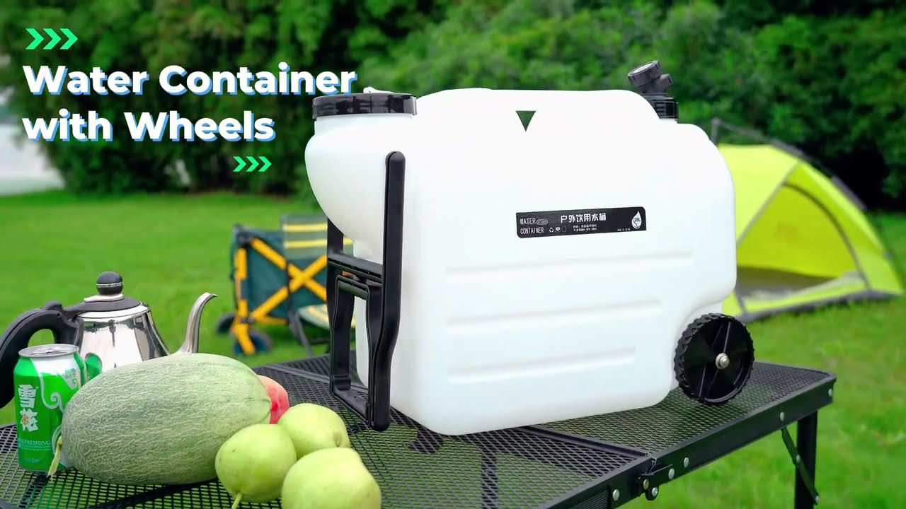 REDCAMP Water Container With Wheels,Portable Water Storage For Emergency and Camping