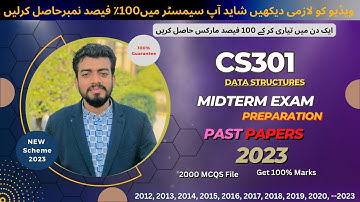 Cs301 midterm exam preparation 2024 | Chapter wise MCQS | Midterm exam Important topics 2024 |#cs301