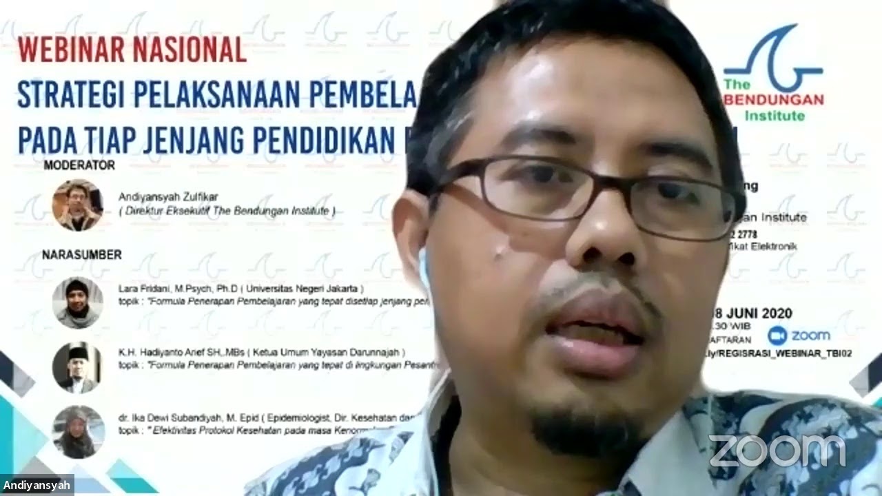 Webinar TBI02 : Strategi Pelaksanaan Pembelajaran Pada Tiap Jenjang Pendidikan DiMasa KenormalanBaru