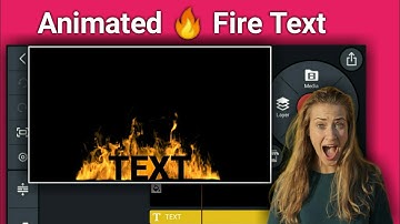 how to make Animated 🔥 fire text in kinemaster || Tech 10