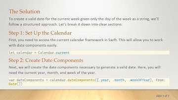 Create a Valid Date for the Current Week in Swift Using Day of the Week