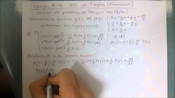 Ma2210 Examen III Ejemplo 16 SED con Transformada Laplace