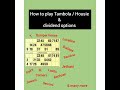 2020 How to play Tambola / Housie game with Dividends