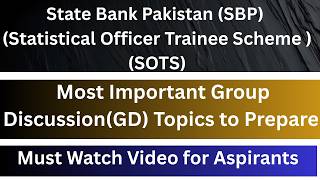 SBP SOTS GD Topics 2026 | SBP Jobs 2026 Group Discussion Preparation