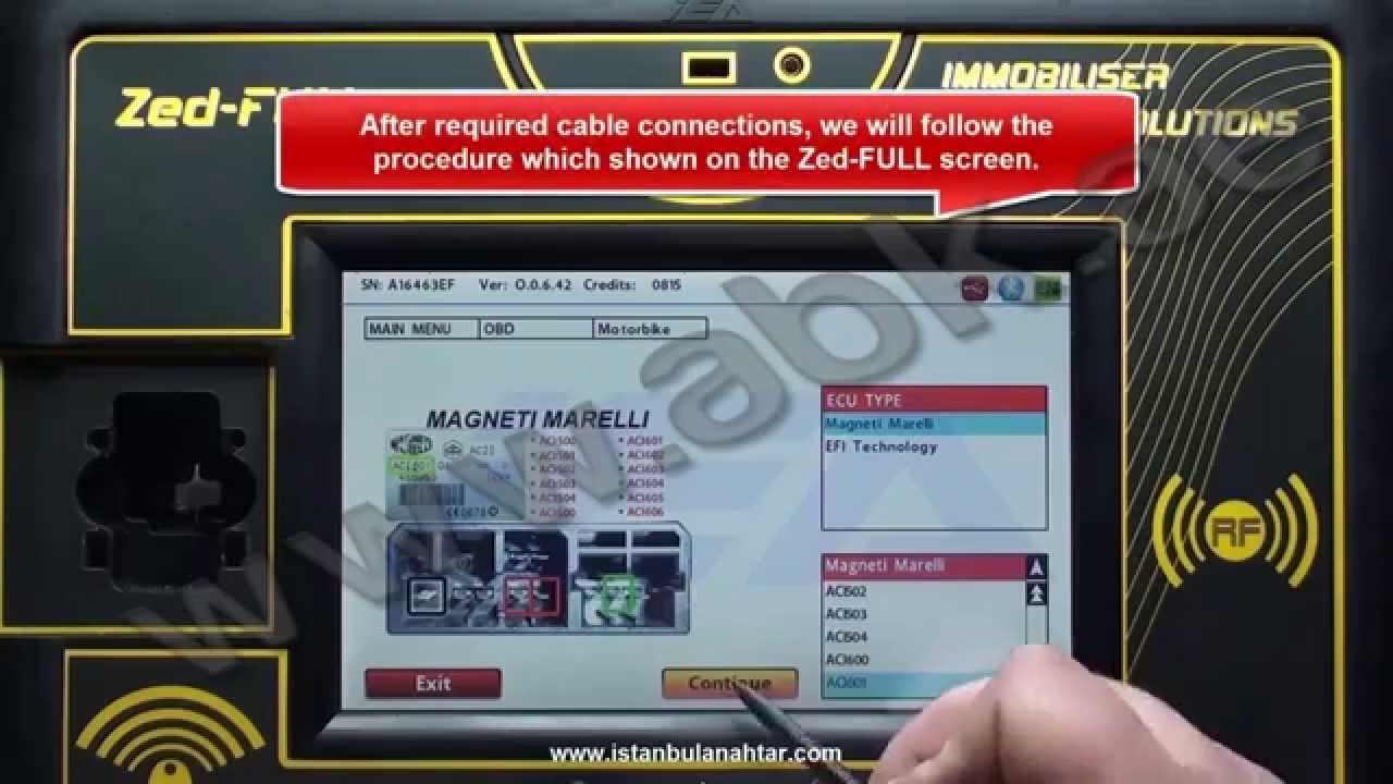 Vespa Magneti Marelli ACI601 Ecu Data Reading & Key Programming By