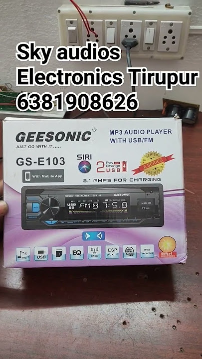 Geesonic car set mp3 Audio player with usb fm available in Tirupur #audios  #electronic #service