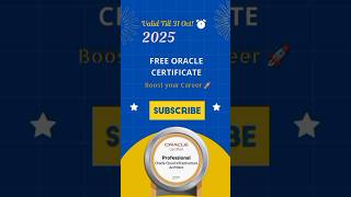 Oracle Race to Certification 2025 🚀 | Free Oracle Certificates #shorts #trending #certification