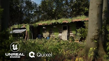 Abandoned mechanic cabin   3D Animation mit Unreal Engine 5 1 und Quixel Megascans