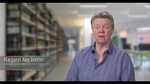 Leganto at Vanderbilt University - Margaret Ann Trotter