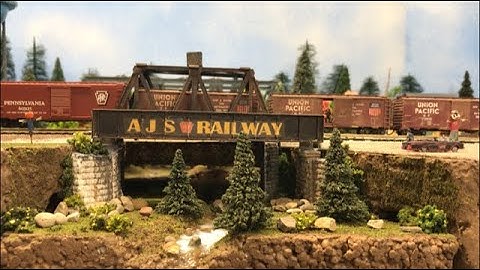 AJS Model Railway N scale layout update #25 - Reusing two old bridges w/ scenery on my layout.