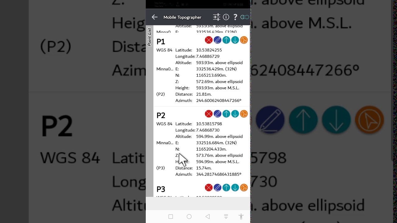 DATA EXPORT, AREA CALCULATION AND PARCEL DISPLAY ON IMAGERY  USING MOBILE TOPOGRAPHER