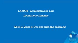 Admin Law 2024, Week 7 Video 2: ADJR remedies