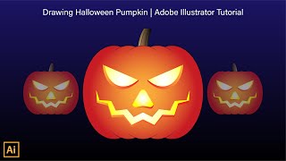 How to Draw Halloween Pumpkin - Adobe Illustrator Tutorial