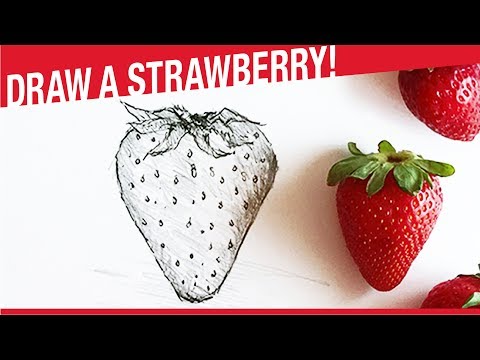 Comment dessiner une fraise! Comment dessiner Saint Valentin!