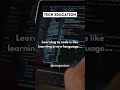 Crack the Code: Learning to Code, the Language Machines Understand 💻 #ytshorts #HealthyMindset #yt