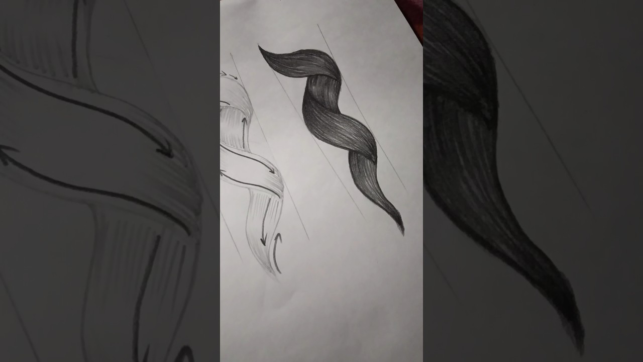 How to shade realistic hair tutorial 