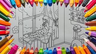 17 Minutes of Relaxing Snow Coloring | Winter Coloring Book for Stress Relief