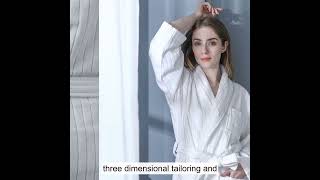 Yrf-Custom Robes,100 Cotton Waffle Bath Robe,Custom Wraps,Shawl Style Bath Robes,China