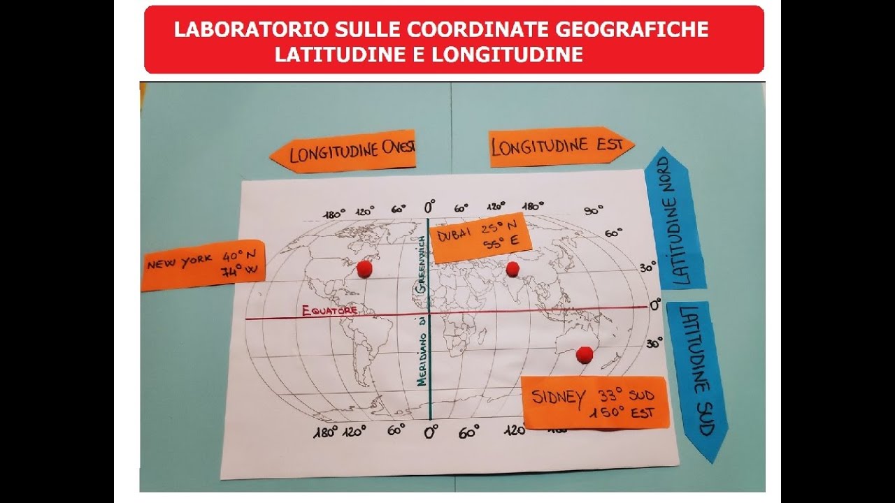 LE COORDINATE GEOGRAFICHE: spiegazione + #laboratorio di #geografia per