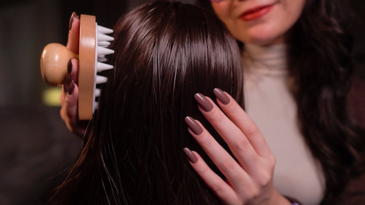 ASMR realista | cuidados especiais com cabelo e couro cabeludo (massagem)