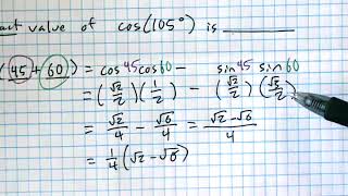 Precalc 5.3 Notes - Angle Sum Difference Identities