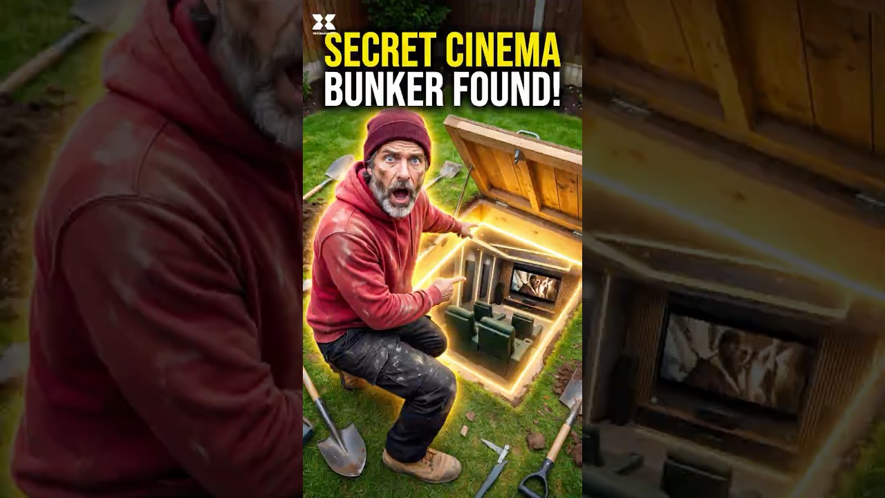 I Built A Secret Cinema Room Under My Front Door #shorts