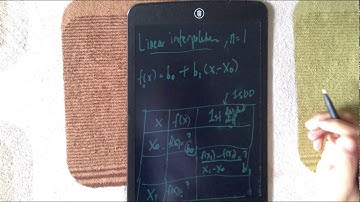 Interpolation - Newton’s interpolating polynomial ( Linear example)