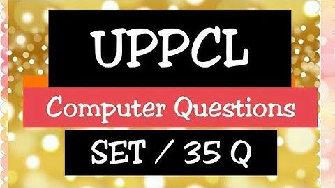 UPPCL COMPUTER | Question set-2 | Uppcl technician new vacancy 2019