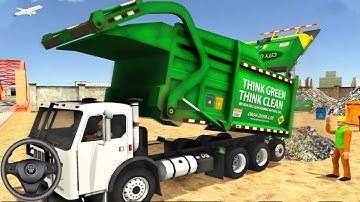 Garbage Truck Driver 2020 - Dump Truck Collecting Garbage on Street - Android Gameplay Part 1