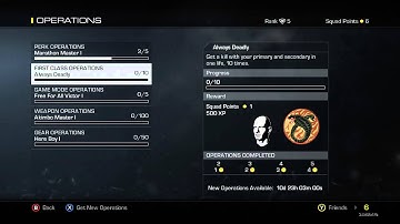 Call of Duty Ghosts NEW Operations Challenges