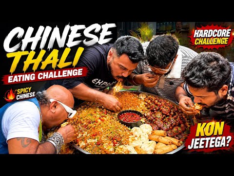 Biggest Chinese Thali Eating Challenge 😋🥵|@KandaVillageCooking