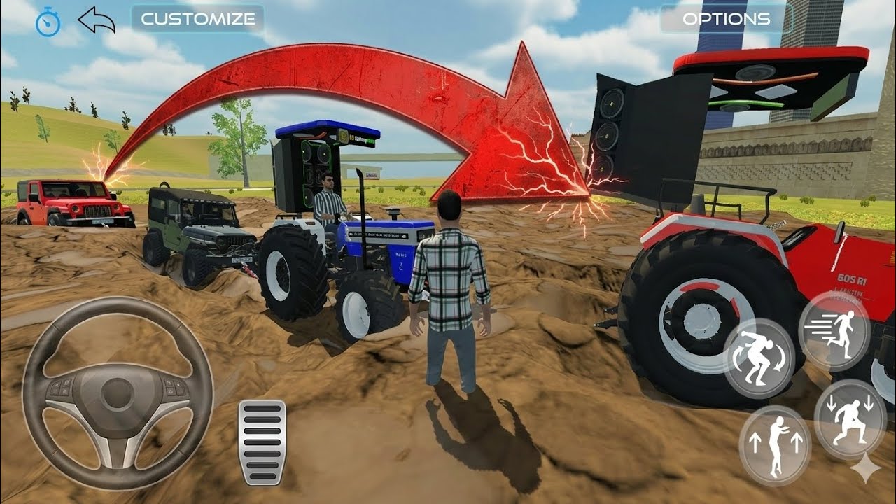 Tractor vs Mega Ramp 🚜 Impossible Tractor Stunt Challenge🚨#video 