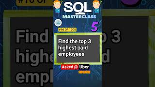 SQL Masterclass #16 Find the top 3 highest paid employees without LIMIT &amp; with LIMIT #sql #sqlquery