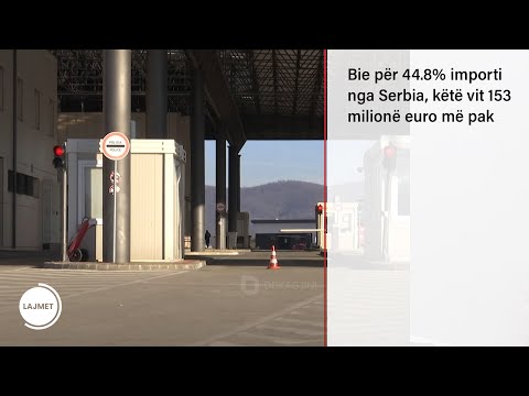 Bie për 44.8% importi nga Serbia, këtë vit 153 milionë euro më pak