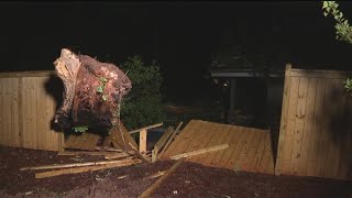 Tree down on Buckhead home, one person in hospital