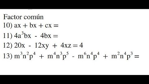Factor común monomio (Vídeo 2)
