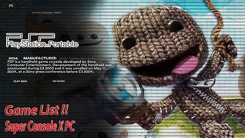 Super Console X PC "PSP" Gamelist