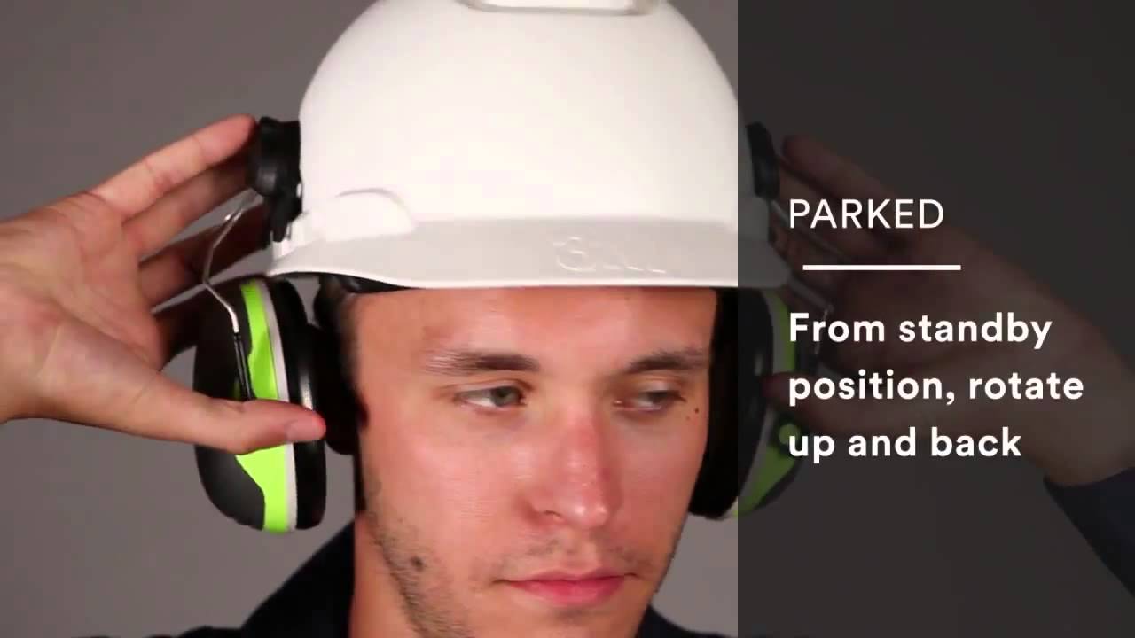 How to attach and use 3M™ PELTOR™ Earmuffs X Series Hardhat