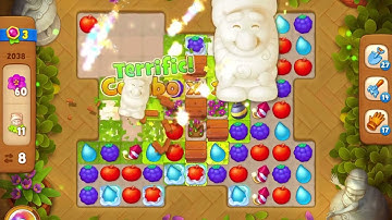 GardenScapes Level 2038 no boosters (15 moves)