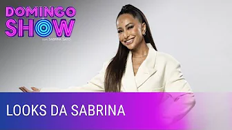 Veja os looks de Sabrina nas chamadas do Domingo Show