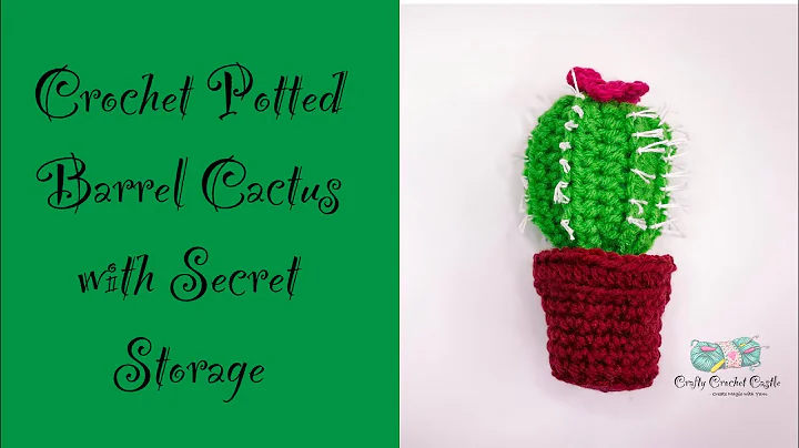 Unique Crochet Pattern: Potted Barrel Cactus with Secret Storage