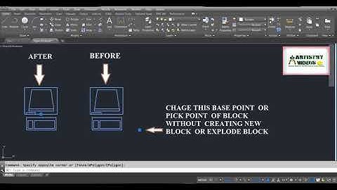 How to change Insertion Point /Pick Point /Base Point of Block in AutoCAD