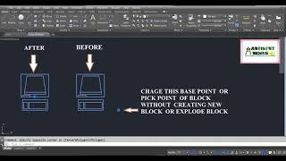 How to change Insertion Point /Pick Point /Base Point of Block in AutoCAD