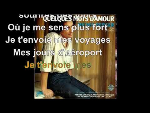 Michel Berger Quelques Mots D Amour Paroles Audio Hq Youtube