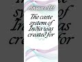 🏛️ Why Was the Caste System Created in India 🤔#shorts #viralvideo #trending #triviatime #doyouknow