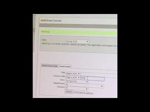 How to Register for Classes Video