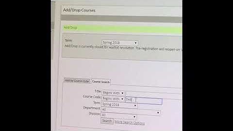 How to Register for Classes Video