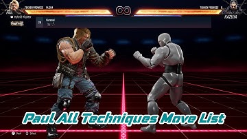 TEKKEN 8 - Closed Network Test Paul All Techniques Move List