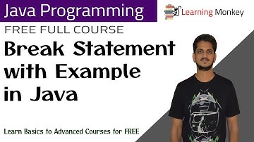 Break Statement with Example in Java || Lesson 29 || Java Programming || Learning Monkey ||