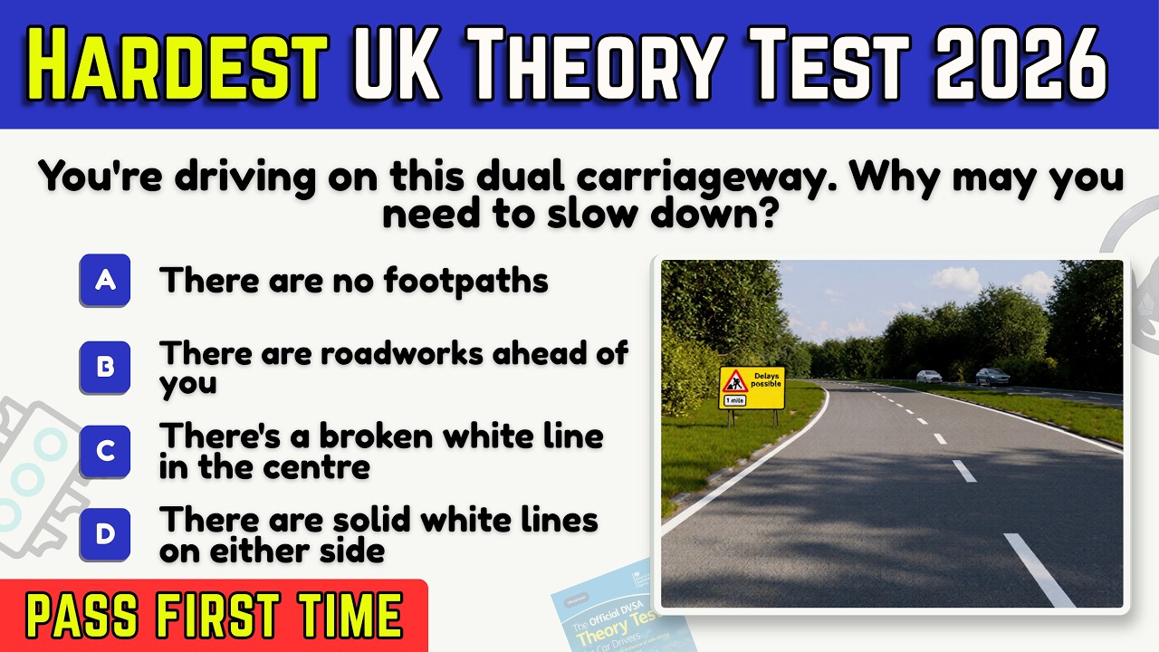 Theory Test 2026 UK | 50 DVSA Driving Test Questions & Answers | PASS ...